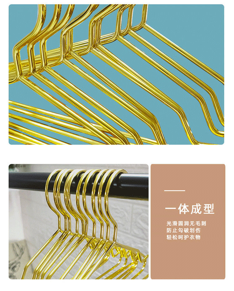 金屬寵物衣架15/20/25cm寵物狗衣?lián)魏?jiǎn)約寵物店金色小貓咪寵物衣掛